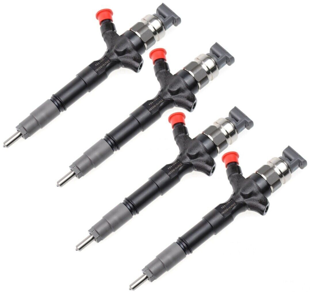 Set of Denso injectors for Toyota Hilux 1KD 13 Code engine, shown with multiple fuel injectors for the diesel vehicle.